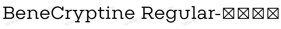 BeneCryptine Regular字体转换